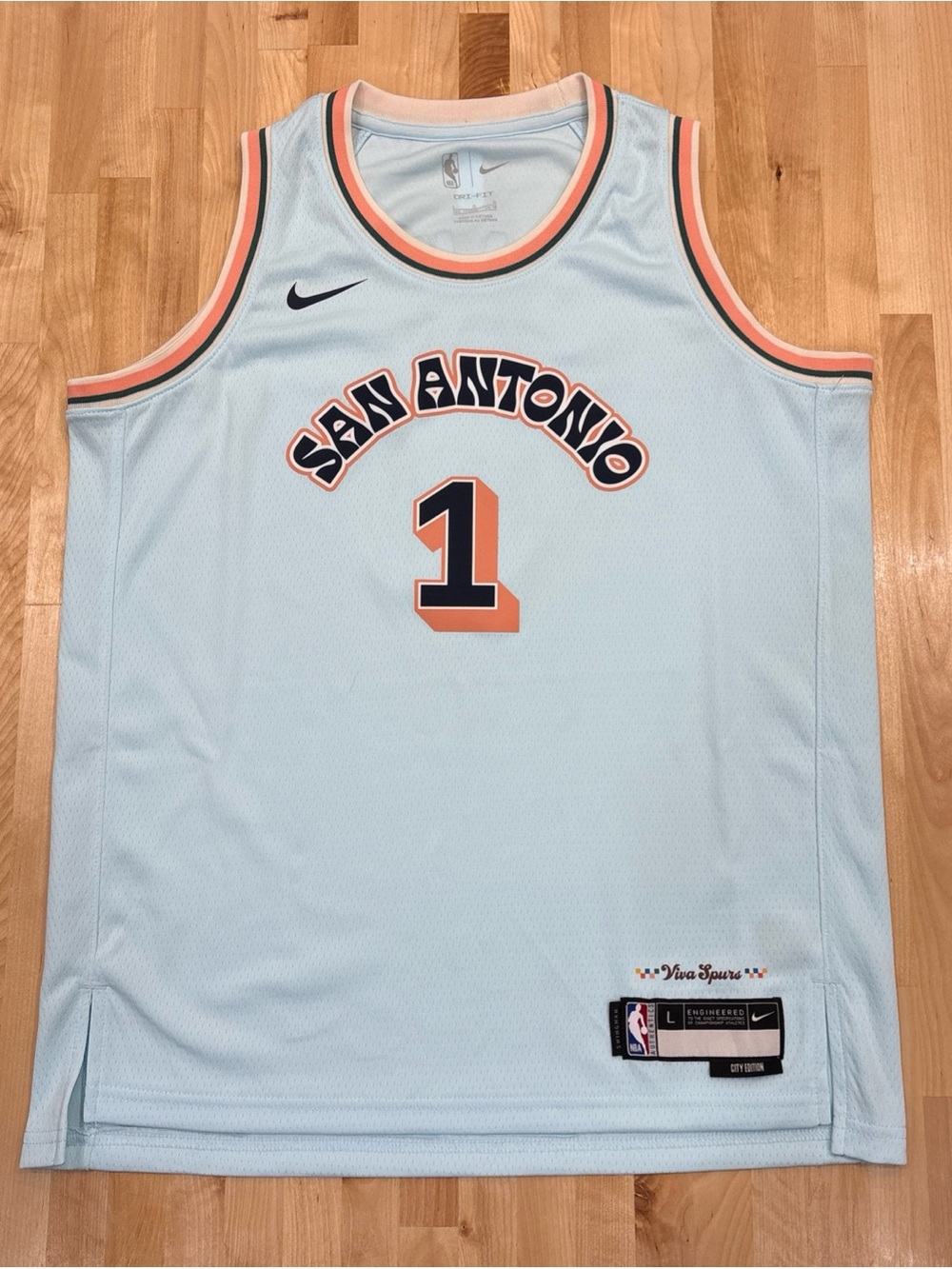 Victor Wembanyama Nike SanAntonio Spurs Kids Swingman CityEdition Jersey L 14/16